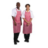 Pritsmeid hülgav triibuline punane ja valge põlle 1016 x 711 mm - Whites Chefs Clothing - Fourniresto