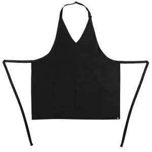 Musta polüester-puuvillane Tuxedo põlle esilukuga 698 x 838 mm - Chef Works - Fourniresto