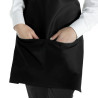 Musta polüester-puuvillane Tuxedo põlle esilukuga 698 x 838 mm - Chef Works - Fourniresto