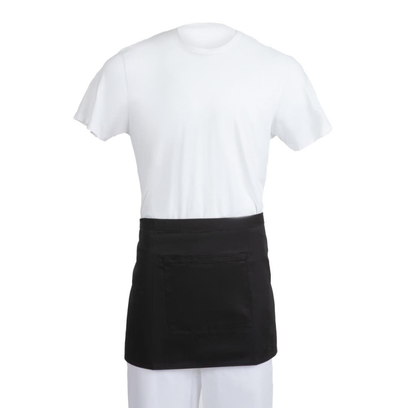 Must polüesterpuuvillast lühike ettekandja esiliist 373 x 750 mm - Whites Chefs Clothing - Fourniresto Must polüesterpuuvillast lühike ettekandja esiliist 373 x 750 mm - Whites Chefs Clothing - Fourniresto