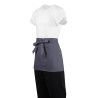 Serveerija lühike hall antratsiitpolüesterpuuvillast esiliist 750 x 373 mm - Whites Chefs Clothing - Fourniresto