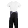 Serveerija lühike hall antratsiitpolüesterpuuvillast esiliist 750 x 373 mm - Whites Chefs Clothing - Fourniresto
