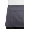 Serveerija lühike hall antratsiitpolüesterpuuvillast esiliist 750 x 373 mm - Whites Chefs Clothing - Fourniresto