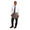 Serveerija lühike hall antratsiitpolüesterpuuvillast esiliist 750 x 373 mm - Whites Chefs Clothing - Fourniresto