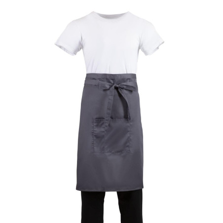 Serveerija hall antratsiitpolüesterpuuvillast esiliist 1000 x 700 mm - Whites Chefs Clothing - Fourniresto