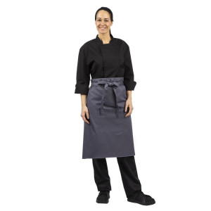 Serveerija hall antratsiitpolüesterpuuvillast esiliist 1000 x 700 mm - Whites Chefs Clothing - Fourniresto