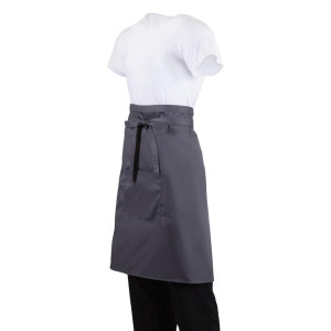 Serveerija hall antratsiitpolüesterpuuvillast esiliist 1000 x 700 mm - Whites Chefs Clothing - Fourniresto