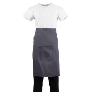 Serveerija hall antratsiitpolüesterpuuvillast esiliist 1000 x 700 mm - Whites Chefs Clothing - Fourniresto