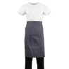 Serveerija hall antratsiitpolüesterpuuvillast esiliist 1000 x 700 mm - Whites Chefs Clothing - Fourniresto