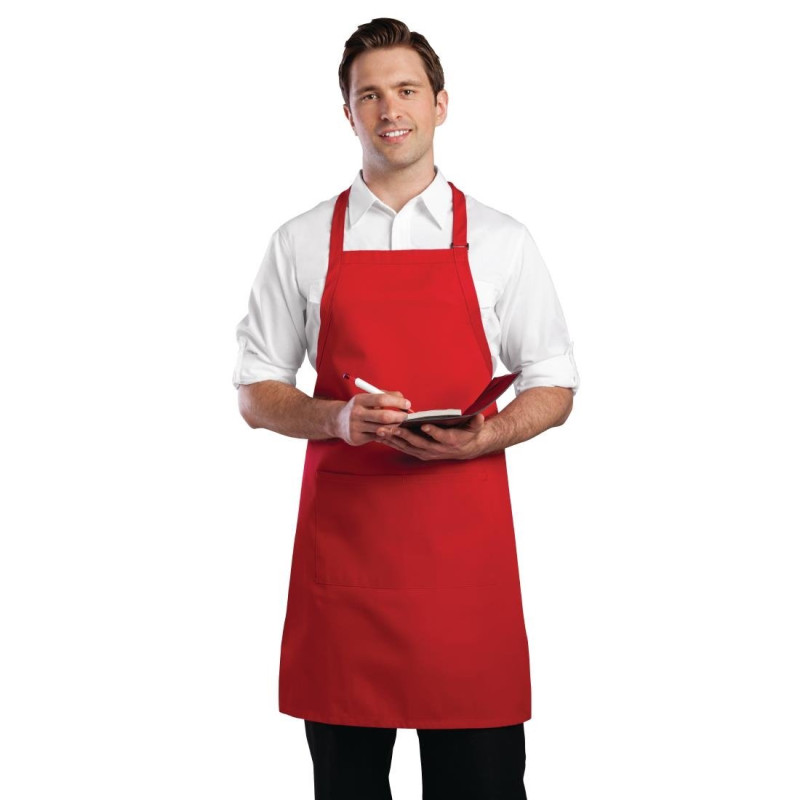 Põlle esipaneeliga, reguleeritava kaelapaela ja topelttaskuga punane 610 x 860 mm - Chef Works - Fourniresto Põlle esipaneeliga, reguleeritava kaelapaela ja topelttaskuga punane 610 x 860 mm - Chef Works - Fourniresto