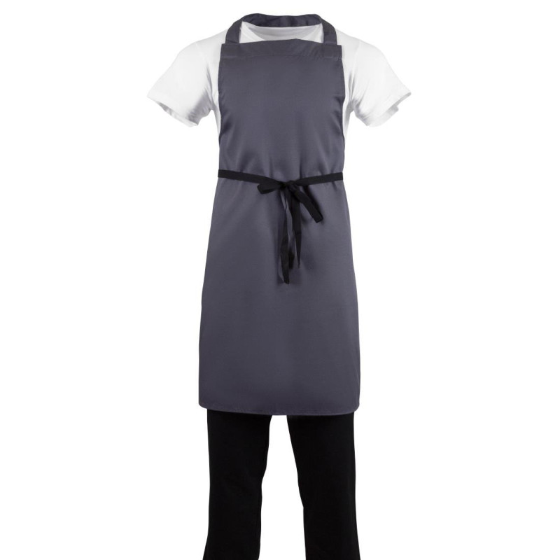 Tablier Bavette Gris Anthracite en Polycoton 711 x 965 mm - Whites Chefs Clothing - Fourniresto Tablier Bavette Gris Anthracite en Polycoton 711 x 965 mm - Whites Chefs Clothing - Fourniresto