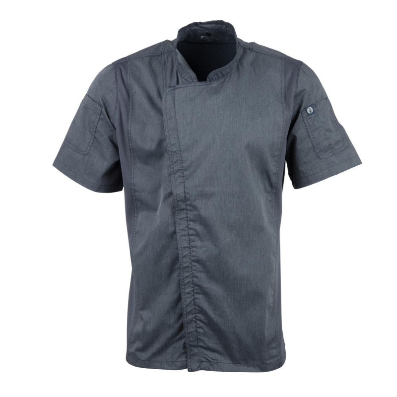 Veste de Cuisine Mixte à Manches Courtes à Fermeture Eclair Bleu Encre - Taille S - Chef Works - Fourniresto Veste de Cuisine Mixte à Manches Courtes à Fermeture Eclair Bleu Encre - Taille S - Chef Works - Fourniresto