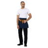Serveerija teksariietest sinine esiliist koos ooker vööga puuvillast 700 x 430 mm - Whites Chefs Clothing - Fourniresto