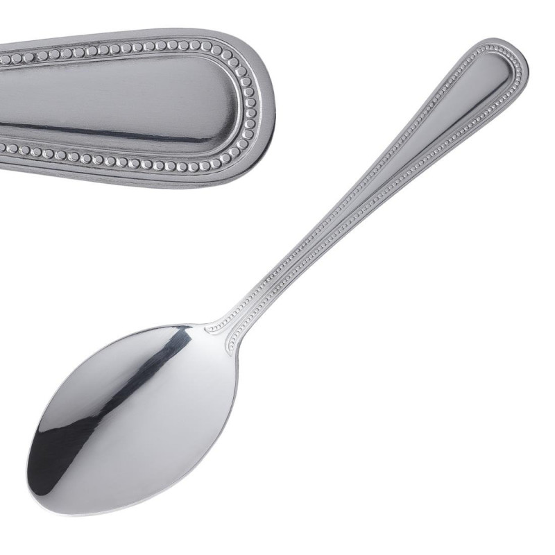 Tablespoon Bead In Stainless Steel - Set of 12 - Olympia - Fourniresto Tablespoon Bead In Stainless Steel - Set of 12 - Olympia - Fourniresto
