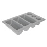 Nõudealus hall 6 sektsiooniga GN 1/1 325 x 530 mm - APS - Fourniresto
