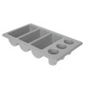 Nõudealus hall 6 sektsiooniga GN 1/1 325 x 530 mm - APS - Fourniresto