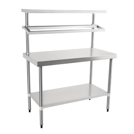 Roostevabast terasest ettevalmistuslaud koos GN-kaanega 1200 x 600 mm - Vogue - Fourniresto