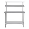 Roostevabast terasest ettevalmistuslaud koos GN-kaanega 1200 x 600 mm - Vogue - Fourniresto