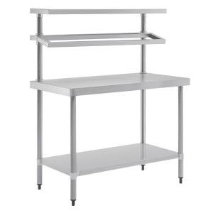 Roostevabast terasest ettevalmistuslaud koos GN-kaanega 1200 x 600 mm - Vogue - Fourniresto