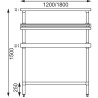 Roostevabast terasest ettevalmistuslaud koos GN-kaanega 1200 x 600 mm - Vogue - Fourniresto