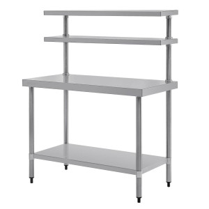 Roostevabast terasest laud kahe ülemise riiuliga 1200 x 600 mm - Vogue - Fourniresto