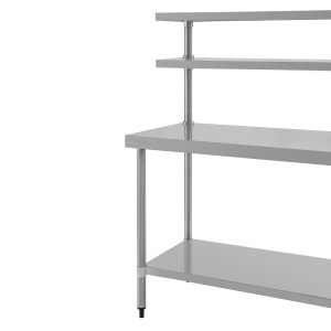 Roostevabast terasest laud kahe ülemise riiuliga 1200 x 600 mm - Vogue - Fourniresto