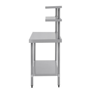 Roostevabast terasest laud kahe ülemise riiuliga 1200 x 600 mm - Vogue - Fourniresto