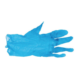 Vinüültoitlustuskinnaste, pulbrita, sinised, suurus S - 100 tk komplekt - Vogue - Fourniresto