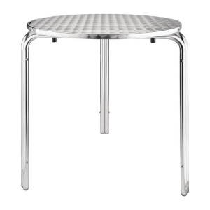Ümmargune bistroolaulaud roostevabast terasest - Ø 700 mm - Bolero - Fourniresto