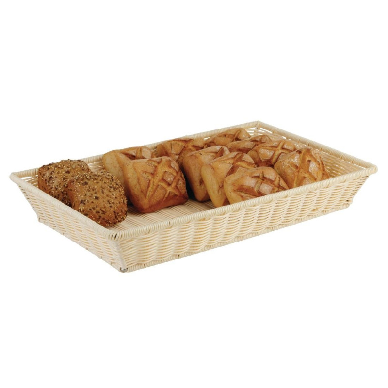 Panier Osier GN 1/2 Polypropylène Structure Chromée 300 x 220 mm - APS - Fourniresto Panier Osier GN 1/2 Polypropylène Structure Chromée 300 x 220 mm - APS - Fourniresto
