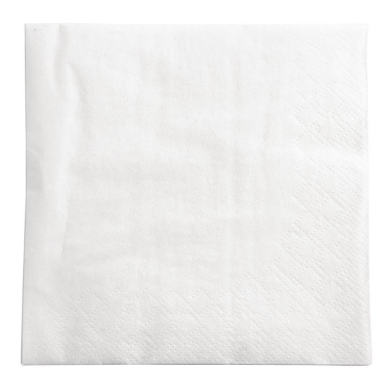 White Cocktail Napkin 2 Ply 400 x 400 mm - Pack of 1500 - FourniResto - Fourniresto White Cocktail Napkin 2 Ply 400 x 400 mm - Pack of 1500 - FourniResto - Fourniresto