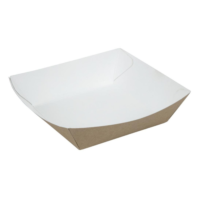 Grande Barquette Alimentaire en Kraft Compostable 139 x 148 mm - Lot de 500 - Colpac - Fourniresto Grande Barquette Alimentaire en Kraft Compostable 139 x 148 mm - Lot de 500 - Colpac - Fourniresto