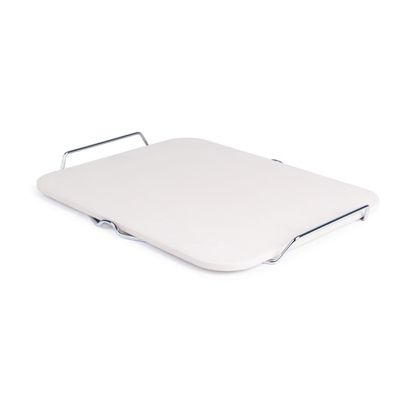 Rectangular Pizza Stone with Support 380 x 305 mm - FourniResto - Fourniresto Rectangular Pizza Stone with Support 380 x 305 mm - FourniResto - Fourniresto