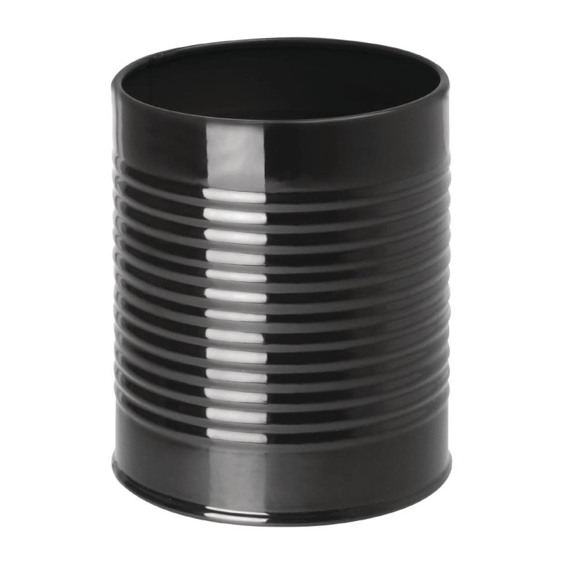 Steel Black Ø 90 mm Can Container - Olympia - Fourniresto Steel Black Ø 90 mm Can Container - Olympia - Fourniresto