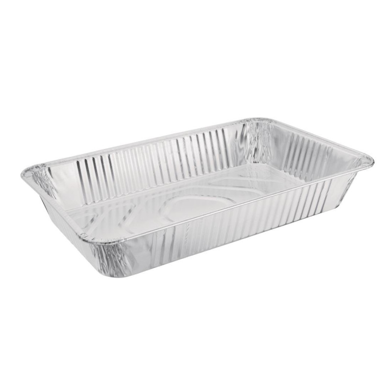 Plat Rectangulaire en Aluminium GN 1/1 9,6 L - Lot de 5 - Fiesta - Fourniresto Plat Rectangulaire en Aluminium GN 1/1 9,6 L - Lot de 5 - Fiesta - Fourniresto