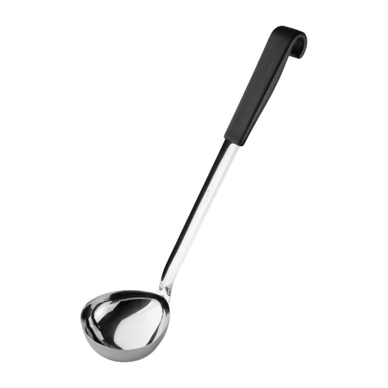 Black Handle Stainless Steel Ladle 435 ml 340 mm - Vogue - Fourniresto Black Handle Stainless Steel Ladle 435 ml 340 mm - Vogue - Fourniresto