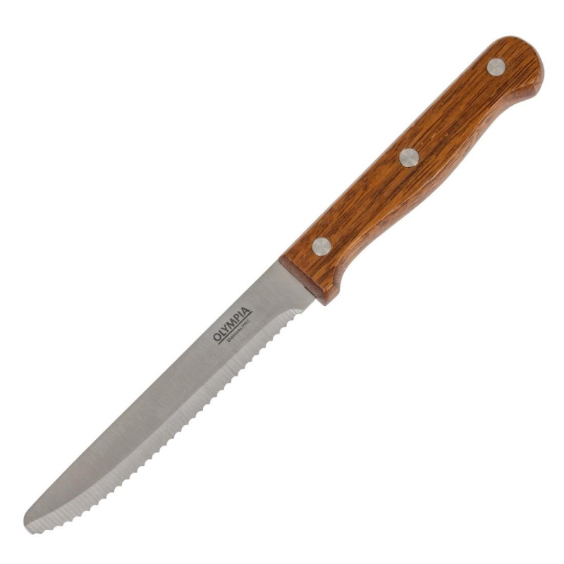Rounded Steak Knives - Set of 12 - Olympia - Fourniresto Rounded Steak Knives - Set of 12 - Olympia - Fourniresto