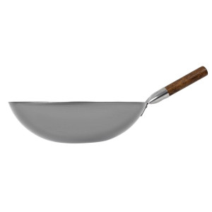 Wok terasest poolkerakujulise põhjaga Londonwok Ø 38 cm - FourniResto - Fourniresto