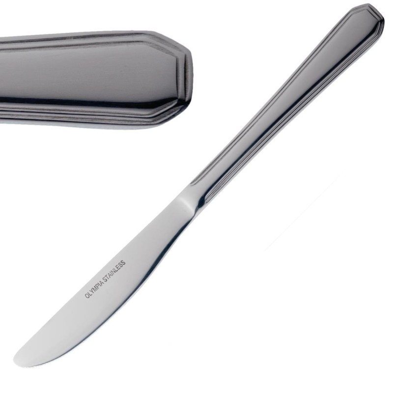 Table Knife Monaco in Stainless Steel - Set of 12 - Olympia - Fourniresto Table Knife Monaco in Stainless Steel - Set of 12 - Olympia - Fourniresto