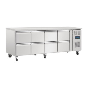 Table Réfrigérée Gn 1/1 Ventilée 8 Tiroirs Série U - 616 L - Polar