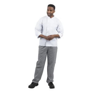 Köögipüksid Vegas mustvalgete väikeste ruutudega, suurus L - Whites Chefs Clothing - Fourniresto