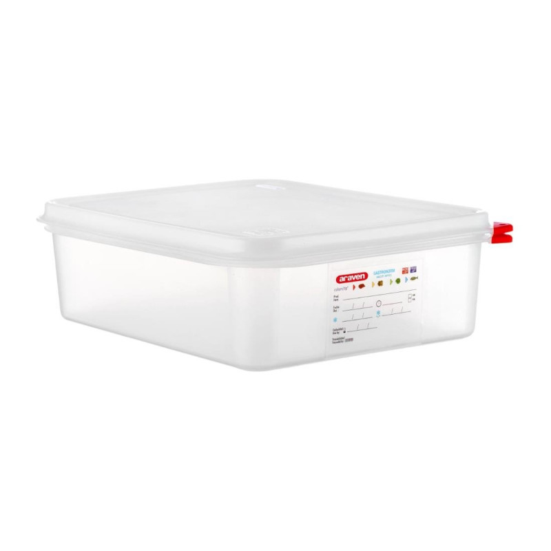 Food Container Gn1/2 6.5L - Set of 4 - Araven - Fourniresto Food Container Gn1/2 6.5L - Set of 4 - Araven - Fourniresto