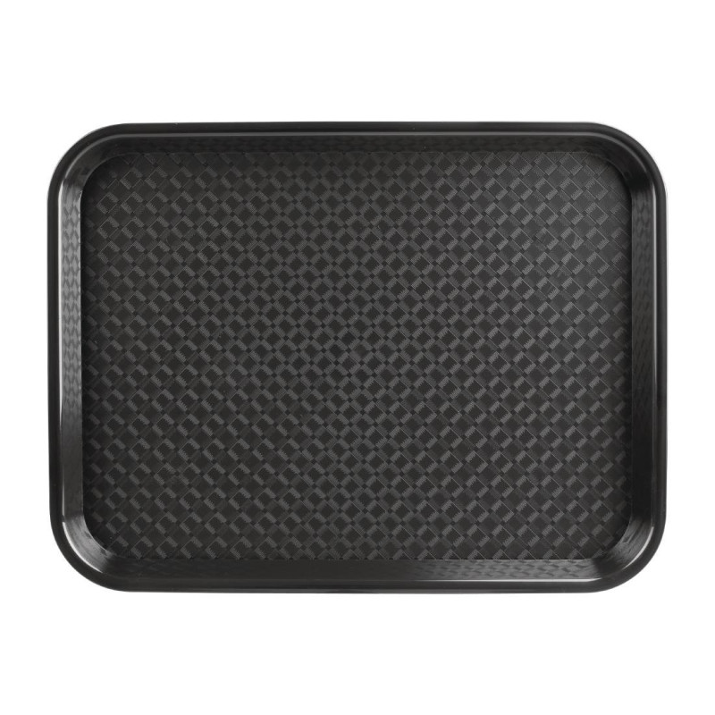 Black Plastic Fast Food Tray - Olympia KRISTALLON - Fourniresto Black Plastic Fast Food Tray - Olympia KRISTALLON - Fourniresto