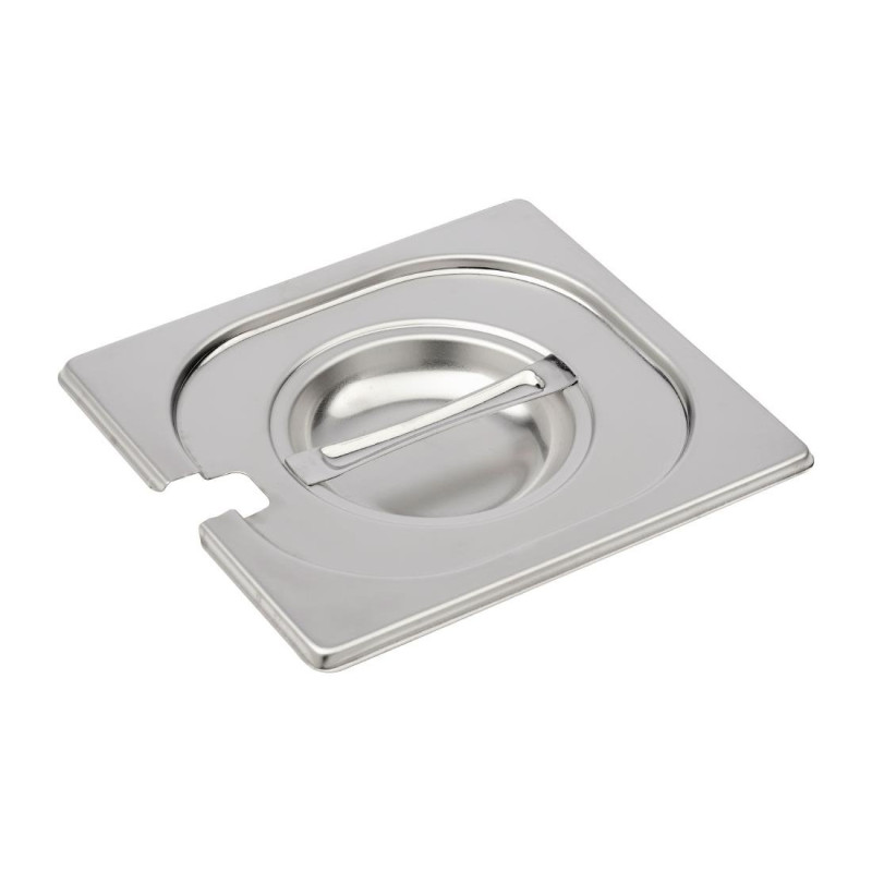 Stainless Steel Lid with Notch GN 1/6 - Gastro M - Fourniresto Stainless Steel Lid with Notch GN 1/6 - Gastro M - Fourniresto
