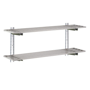 Ajourdatud seinariiul roostevabast terasest - L 1800 x 400mm - Gastro M