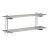 Ajourdatud seinariiul roostevabast terasest - L 1800 x 400mm - Gastro M