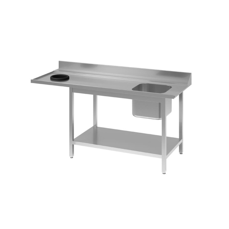 Table D'Entrée Lave-Vaisselle en Inox avec Bac À Droite Tvo Dosseret Et Tablette Inférieure - L 1000 x P 700mm - Gastro M Table D'Entrée Lave-Vaisselle en Inox avec Bac À Droite Tvo Dosseret Et Tablette Inférieure - L 1000 x P 700mm - Gastro M