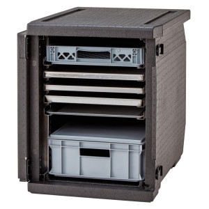 Esipaneeliga Epp eeslaadimiskonteiner reguleeritavate liuguritega - 155 L - Cambro