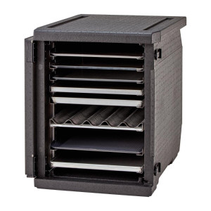 Esipaneeliga Epp eeslaadimiskonteiner reguleeritavate liuguritega - 155 L - Cambro