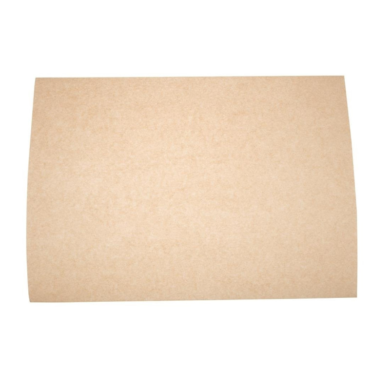 Papier Sulfurisé Non Blanchi Compostable - L 380 x L 275mm - Lot de 500 - Vegware Papier Sulfurisé Non Blanchi Compostable - L 380 x L 275mm - Lot de 500 - Vegware